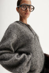 Elka Madden Knit Jumper, Grey Marle