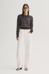 Elka Irina Knit Jumper, Chocolate Stripe