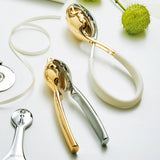 Bugatti Kiss Salad Tongs, White/Gold