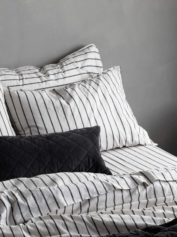 L&M Home Loft Pair Standard Pillowcases, Graphite