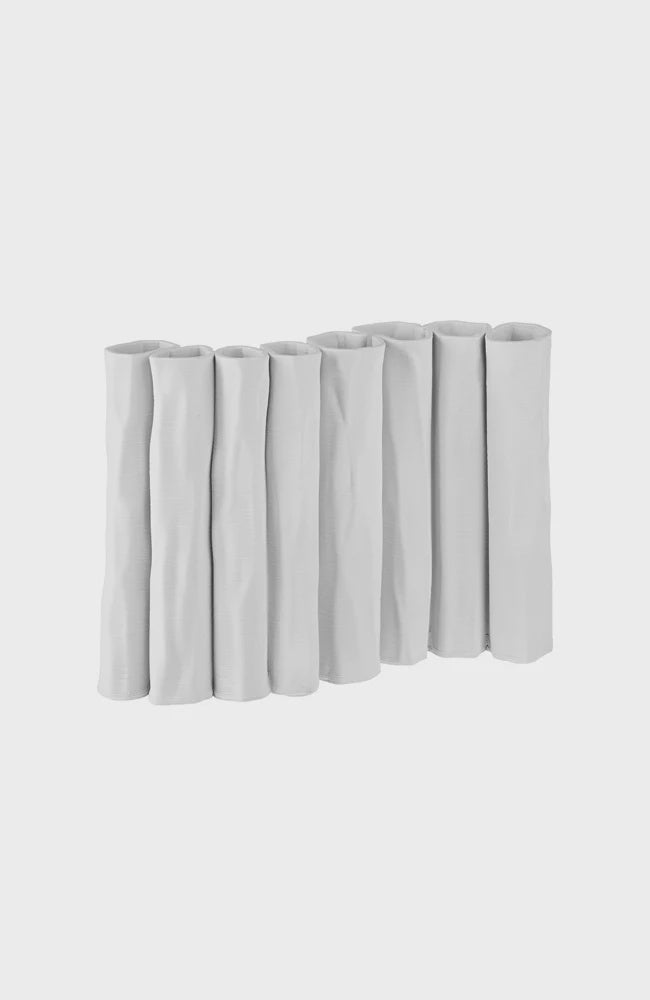 Kelso Ceramic White Tube Vase, Wide