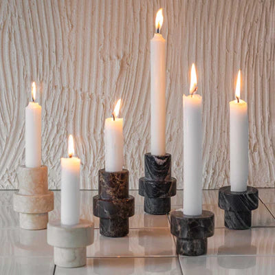 Mette Ditmer Marble Candleholder, Brown