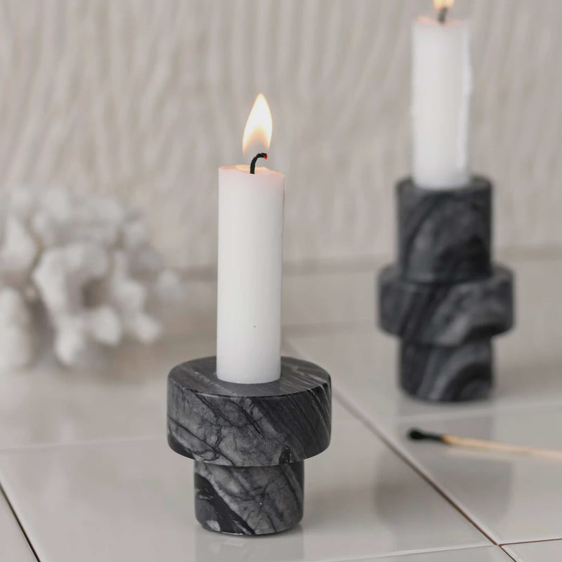 Mette Ditmer Marble Candleholder,  Grey