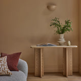 Carlyle Brown Marble/Oak Console