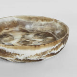 Halo Swirl Resin Serving Bowl, Latte