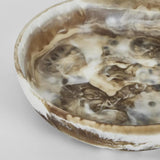 Halo Swirl Resin Serving Bowl, Latte