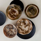 Halo Swirl Resin Serving Bowl, Latte