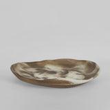 Halo Swirl Resin Serving Platter, Latte