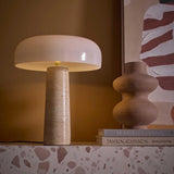 Morel Table Lamp, Travertine