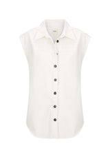 Morrison Theo Denim Vest, White