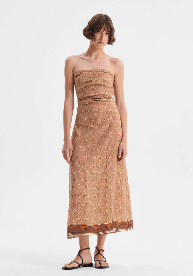 Morrison Rio Linen Strapless Dress, Print