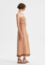 Morrison Rio Linen Strapless Dress, Print