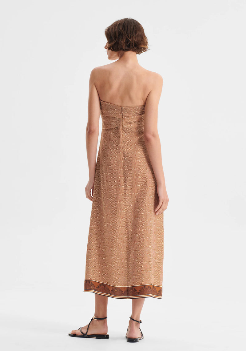 Morrison Rio Linen Strapless Dress, Print