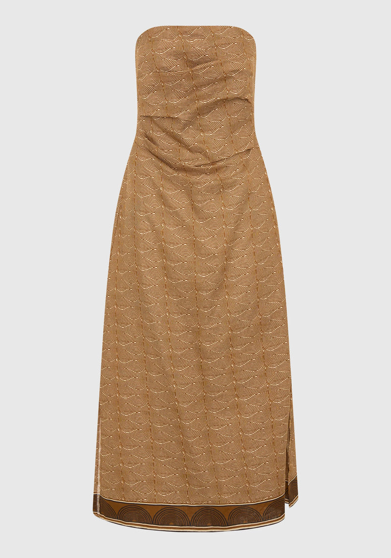 Morrison Rio Linen Strapless Dress, Print