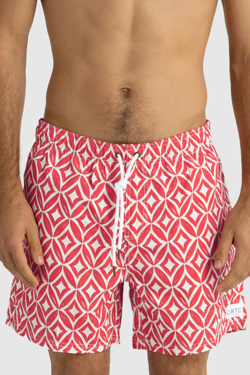 ORTC Cable Swim Shorts, Red