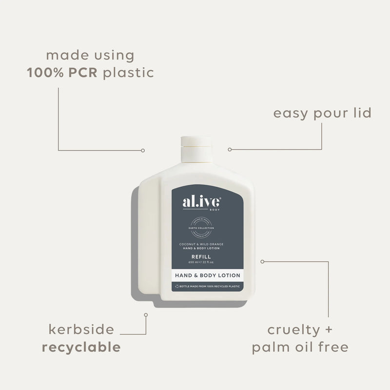 Al.ive Coconut & Wild Orange Lotion Refill
