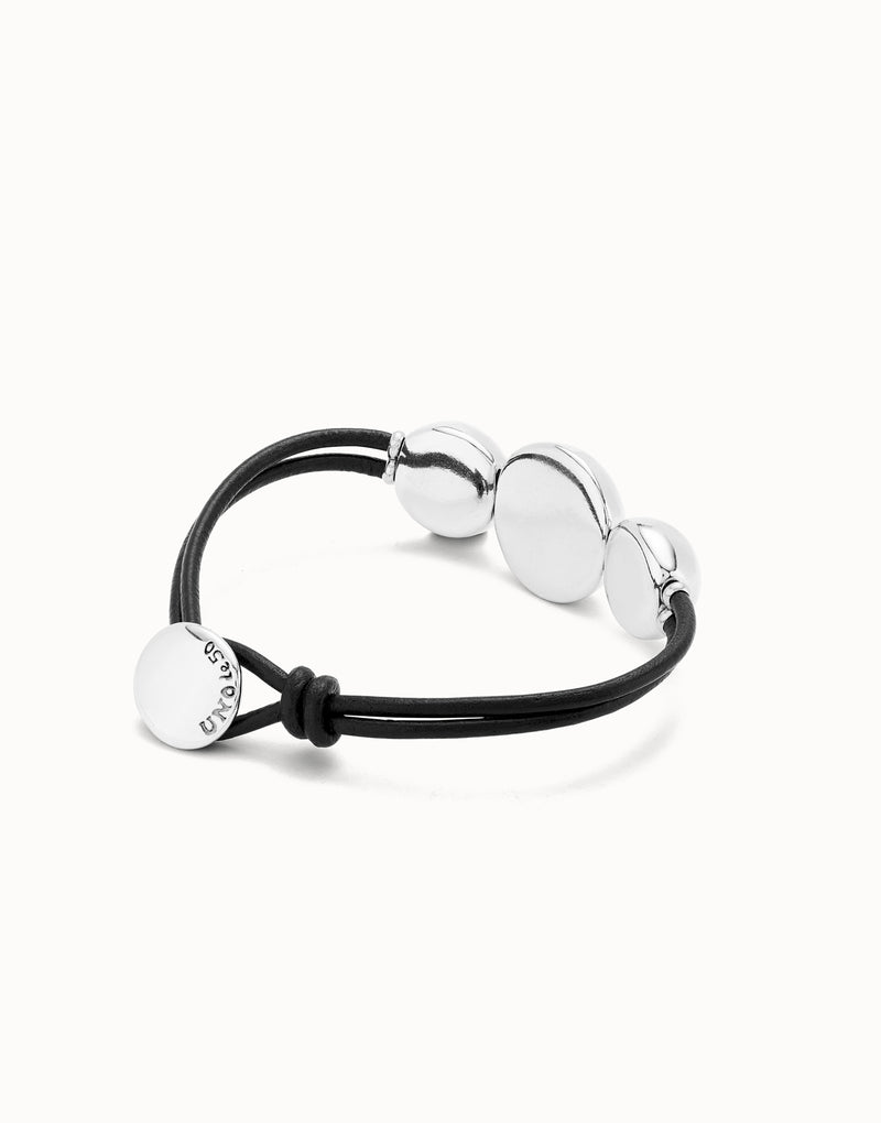 Uno de 50 Ser Intrepida Leather Bracelet, Silver