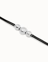 Uno de 50 Ser Intrepida Leather Bracelet, Silver