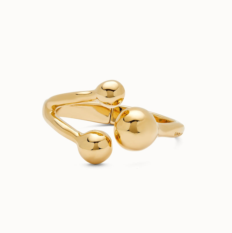 Uno de 50 Ser Intrepida Rigid Bracelet, Gold