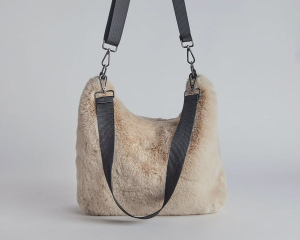 DEA Faux Fur Slouch Bag, Aspen