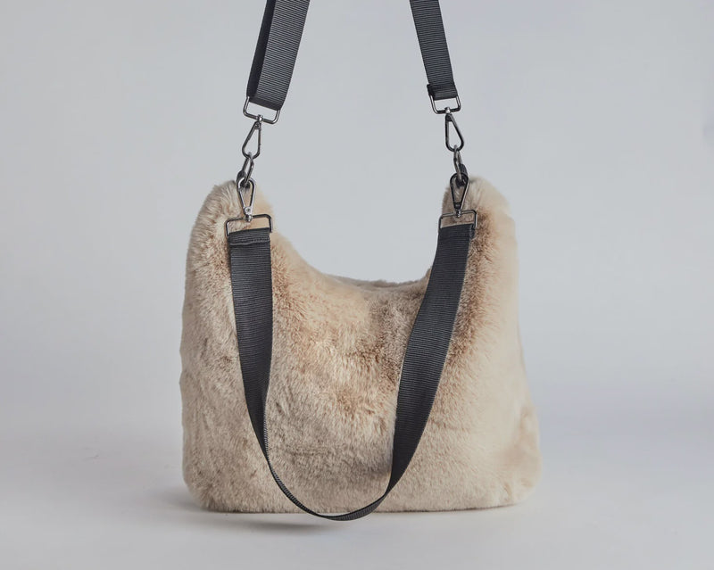 DEA Faux Fur Slouch Bag, Aspen