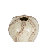 Ostrich Egg Ceramic Vase, Natural