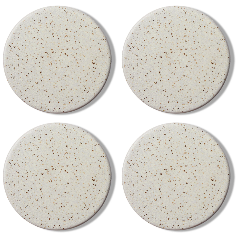 Ceramic Speckle Coaster, set 4