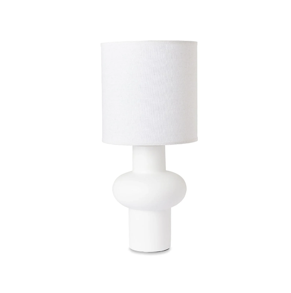 Harriett White/Linen Table Lamp