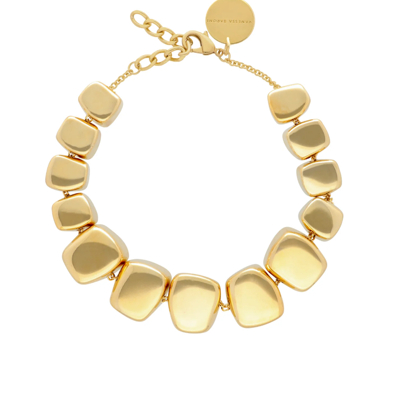 Vanessa Baroni Big Organic Necklace Gold