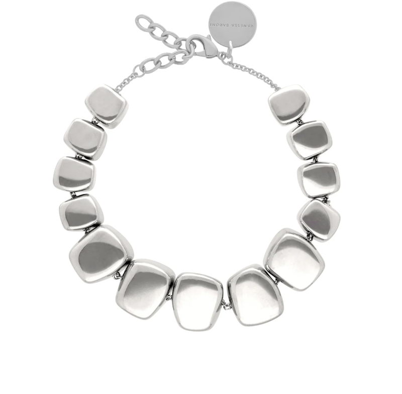 Vanessa Baroni Big Organic Necklace Silver