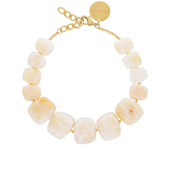 Vanessa Baroni Big Organic Necklace Pearl Marble