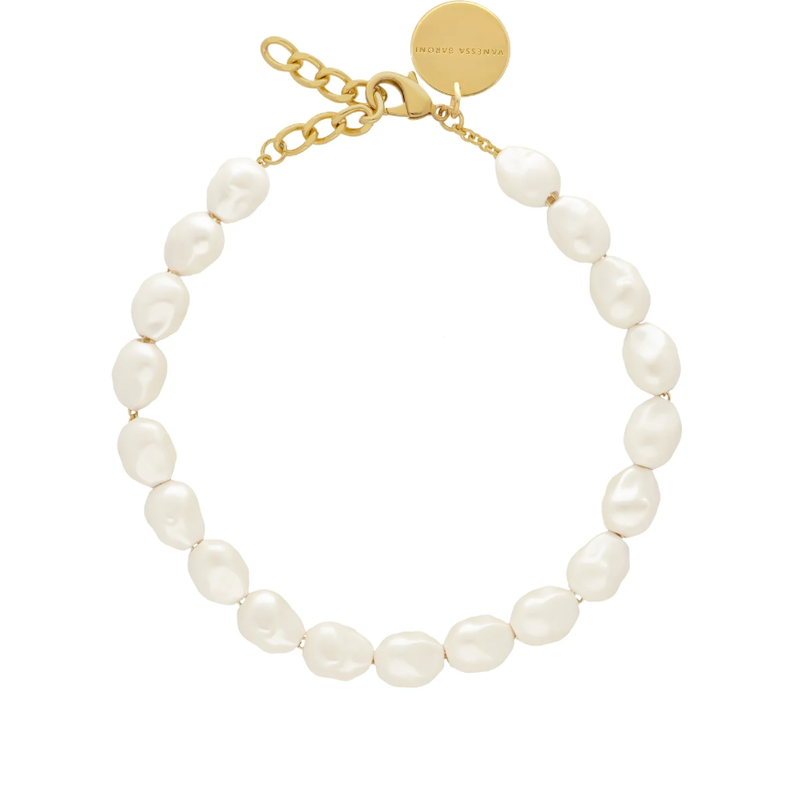 Vanessa Baroni Organic Short Pearl Necklace