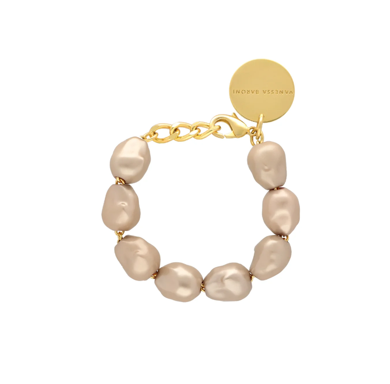 Vanessa Baroni Organic Pearl Bracelet, Champagne