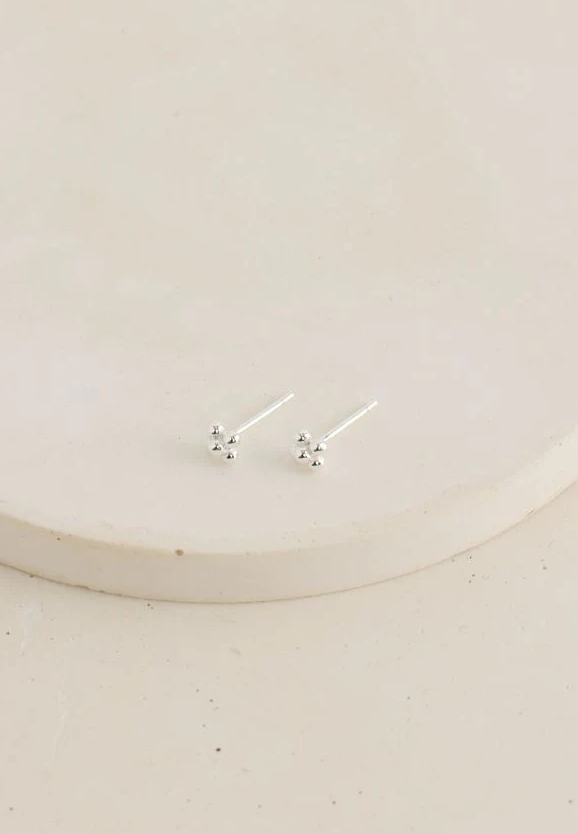 Thurston & Lovey Rose earrings, Silver