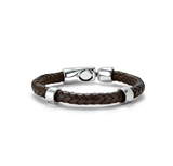 Uno de 50 Braided Brown Leather Bracelet