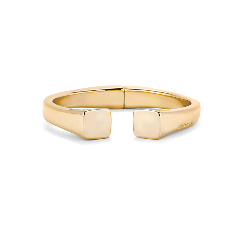 Uno de 50 Square End Spring Bracelet, Gold