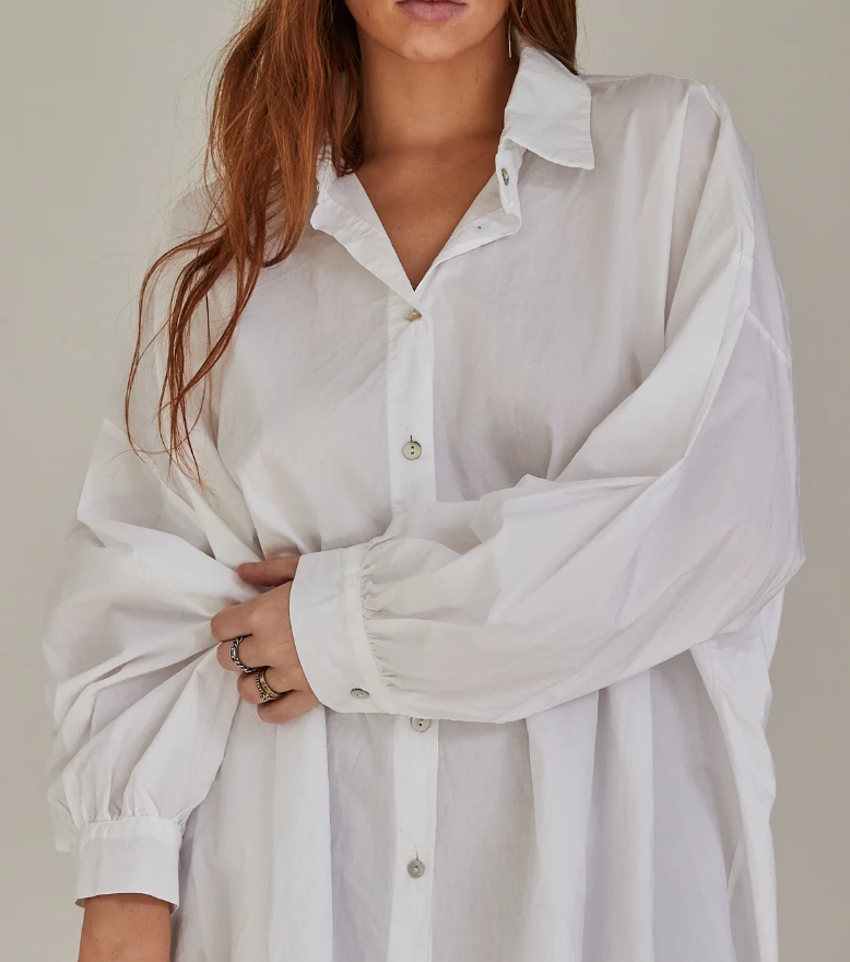 Mamapapa, Earth oversize shirt, white