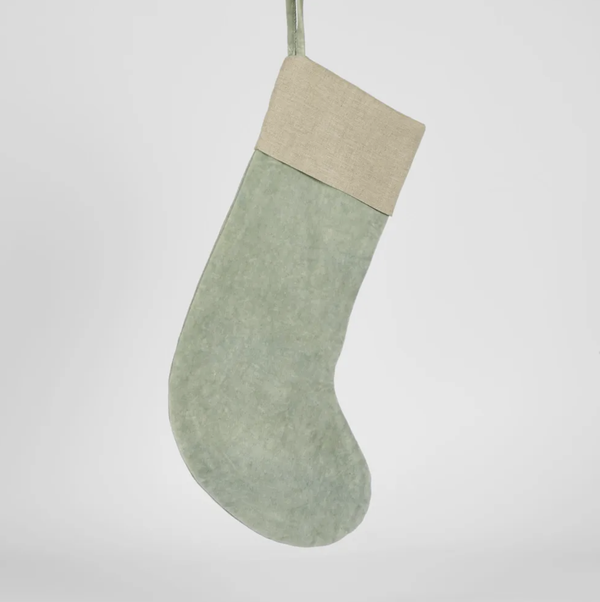 Light Green Velvet Stocking