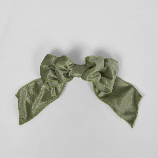 Velvet Clip on Bow