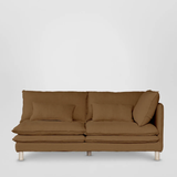 Aura Linen Sofa, Cinnamon Brown