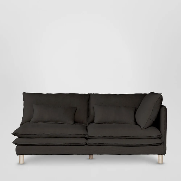 Aura Linen Sofa, Charcoal