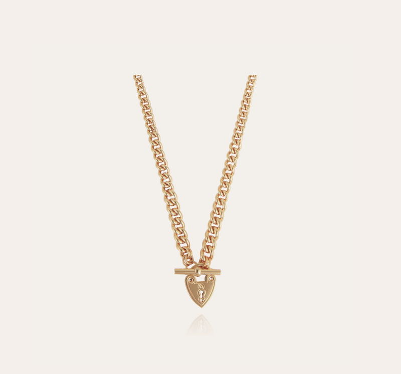 Gas Bijoux Locked Necklace, Gold