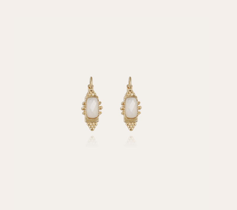 Gas Bijoux Serti Talisman Mother of Pearl Earring