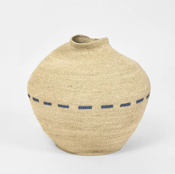 Stitch Woven Basket, Natural