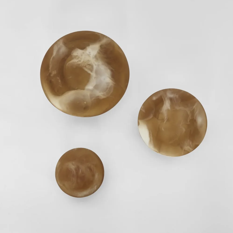 Halo Resin Coat Hook, Toffee