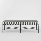 Sheffield Outdoor Bench with Stripe Cushion