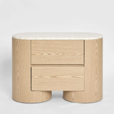 Arlo Bedside Light Oak & Terrazzo