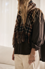Mamapapa Scarf Checkers Choco/Black