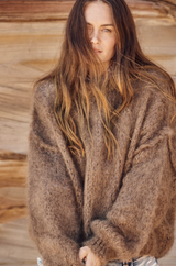 Mamapapa Milka Mohair Cardigan, Chocolate