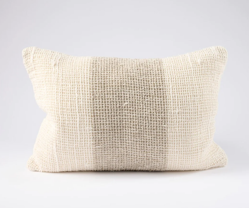 Eadie Lifestyle Coco Linen Cushion, Ivory/Natural